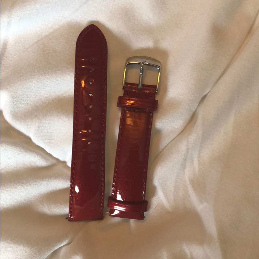 Red patent Michele band Fits 18mm Michele Watch